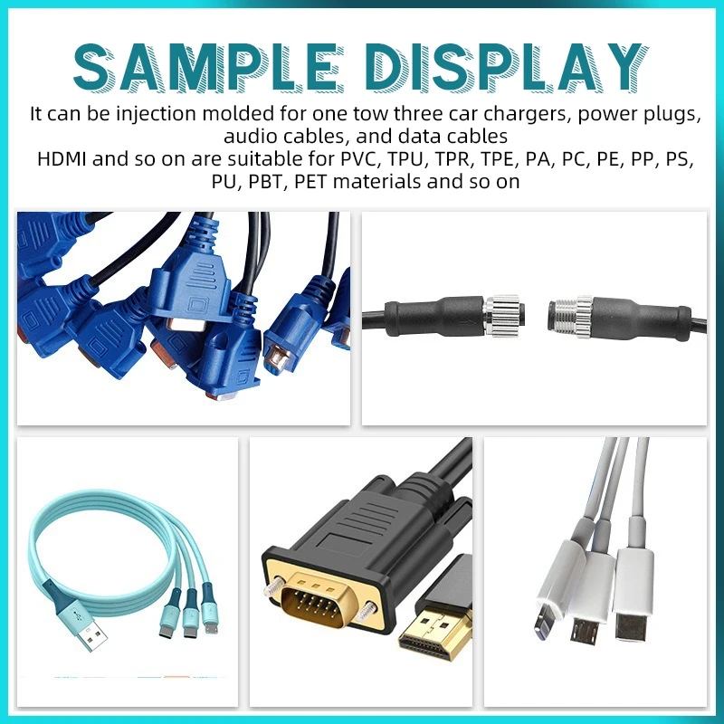 Mini máquina de moldeo por inyección para Cable USB Cable de carga de teléfono móvil Equipo automático Máquina de moldeo por inyección de plástico