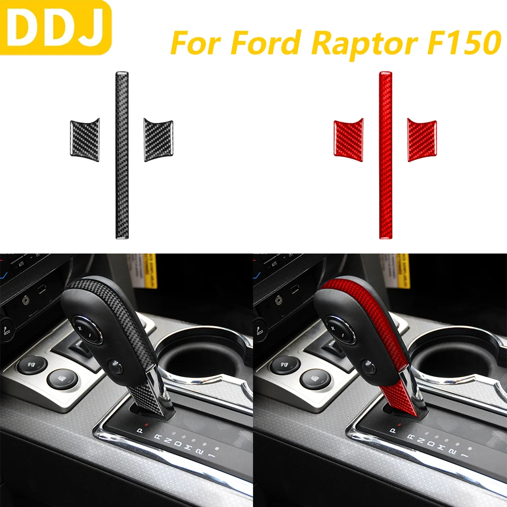 

For Ford Raptor F150 2009-2014 Carbon Fiber Center Console Gear Shift Knob Panel Trim Strips Car Accessories Decoration Sticker