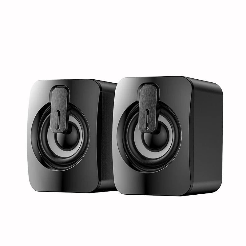 Altavoces de ordenador con cable USB, caja de sonido de PC, micrófono estéreo HIFI, altavoz de 2 pulgadas con luz LED para Audio de ordenador de escritorio