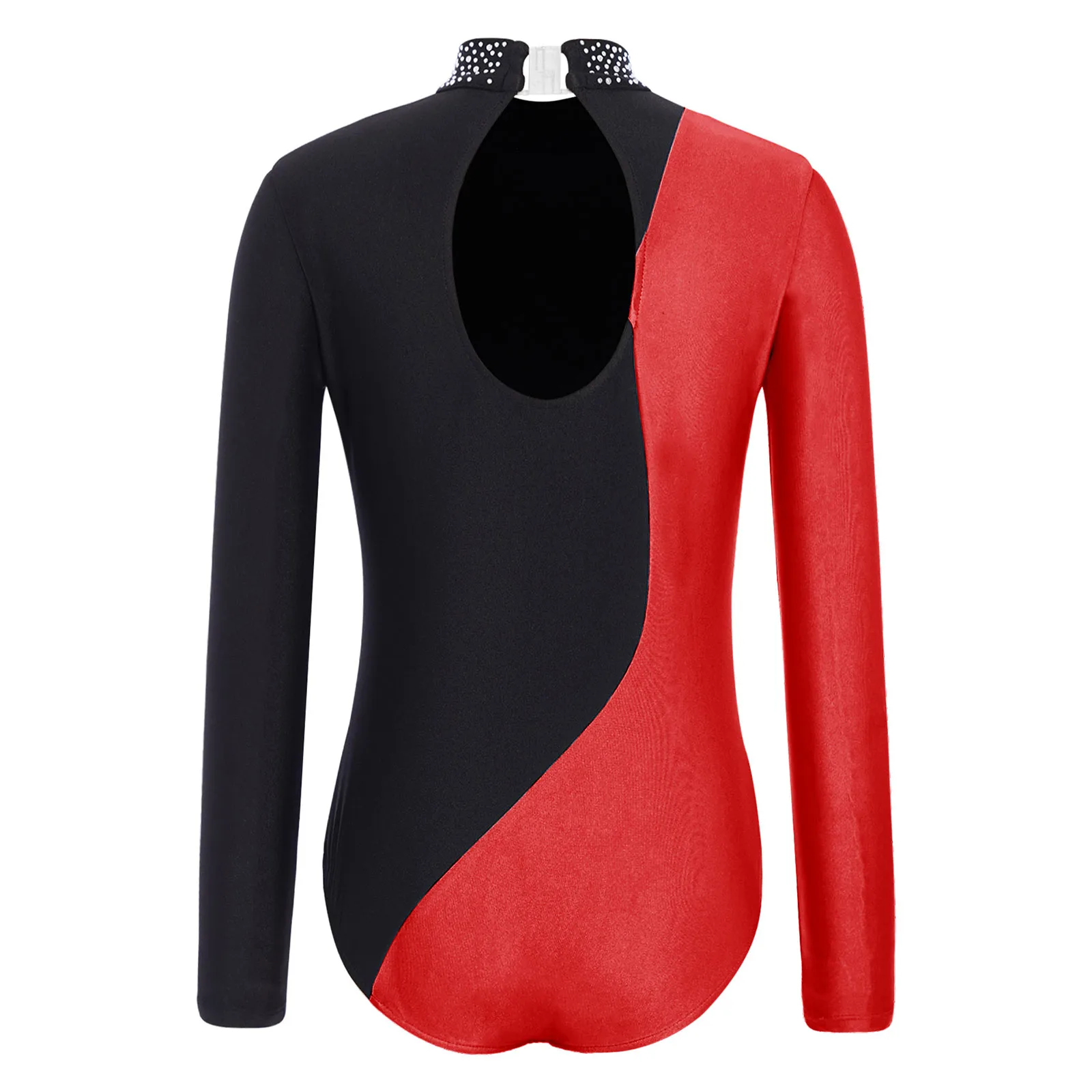 أطفال بنات الجمباز يوتار كم طويل الراين الباليه جيرسي Unitards الجمباز الإيقاعي الفني التزلج أزياء رقص