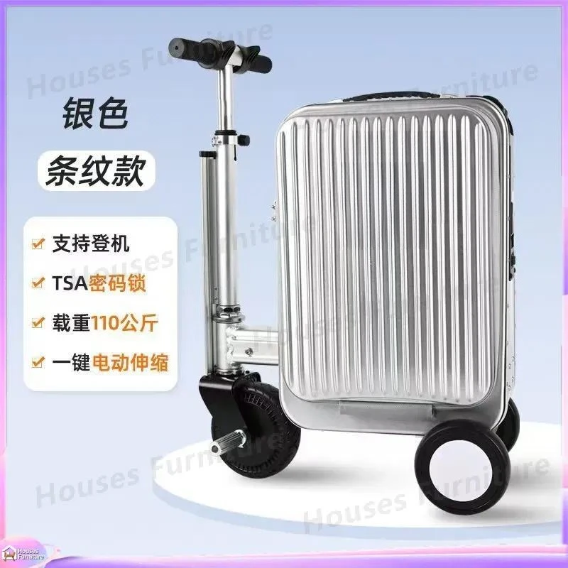 For Luggage Rideable Suitcase 20 Inch Carry On Smart Travel Bag With Long Battery Life USB Charging Boarding Case