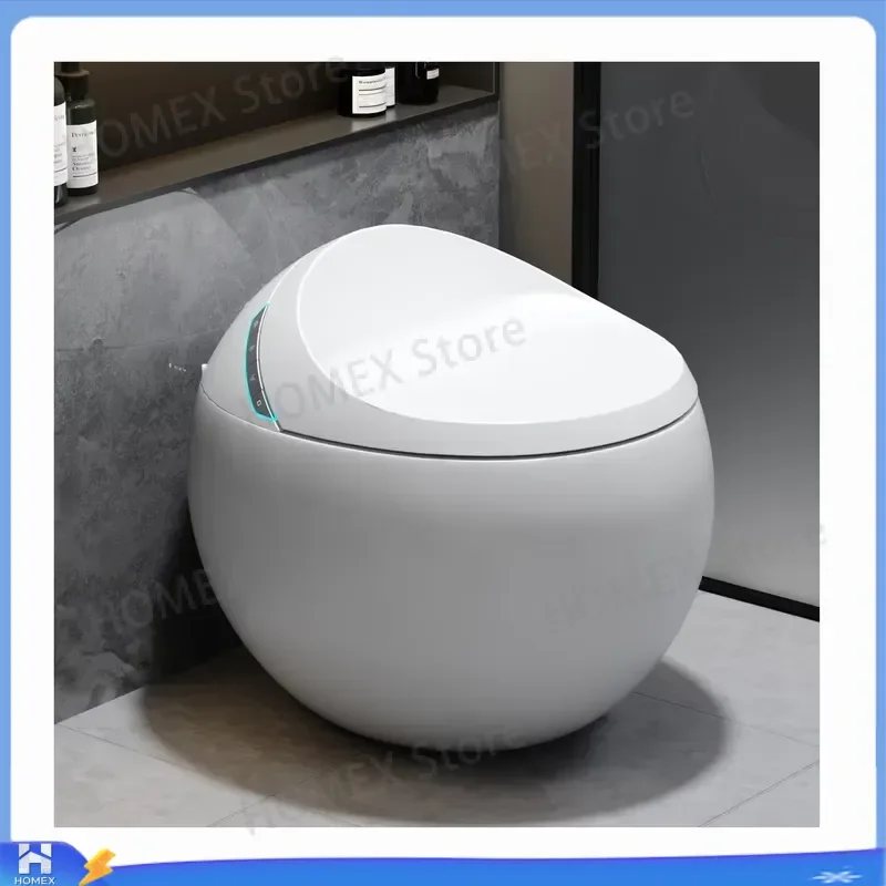 Modern Egg Shaped Smart Toilet Automatic Bidet WC Remote Control Heated Seat Self Cleaning Bathroom Sanitary Ware