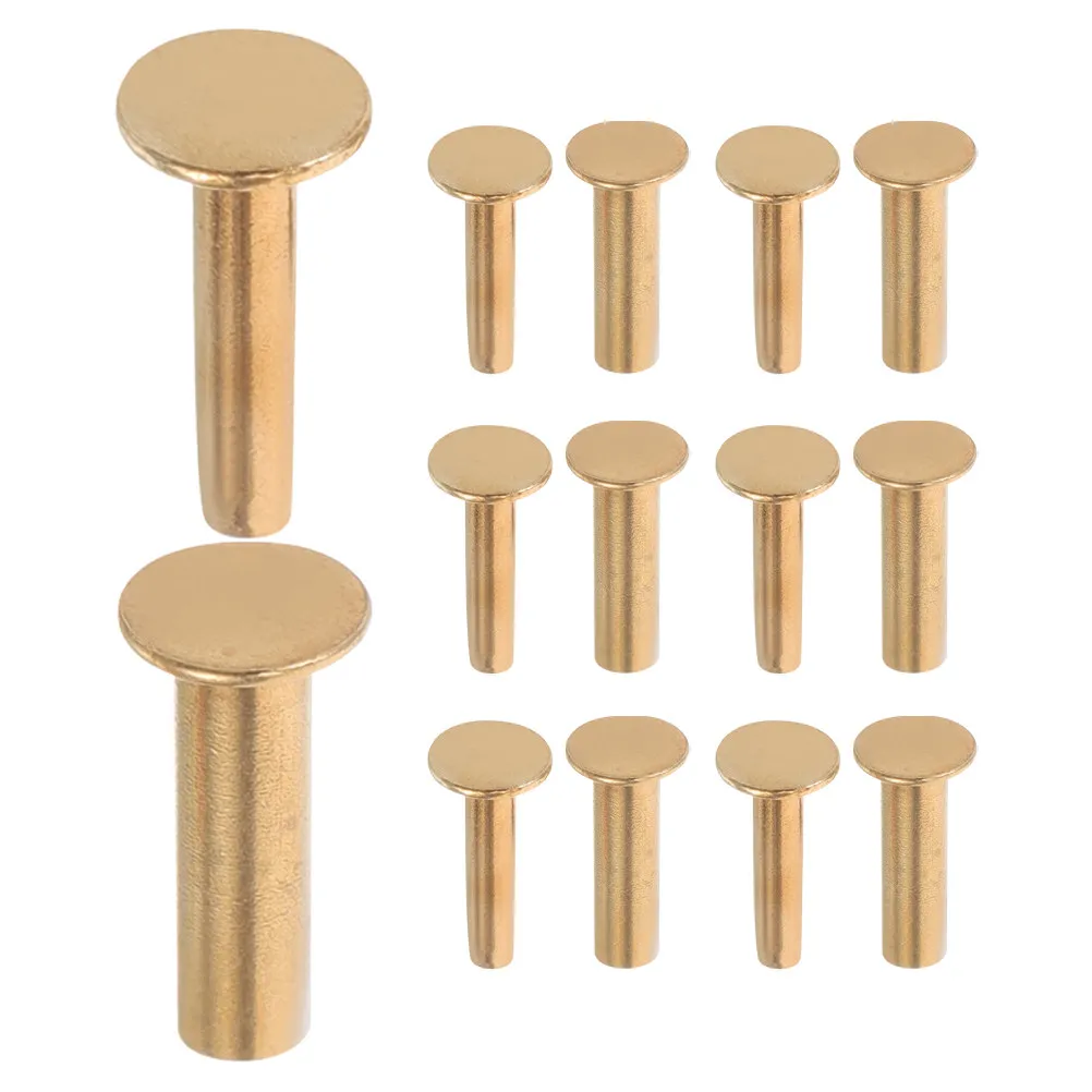14Pairs Metal Cutlery Rivets Stainless Steel Knife Handle Pins for Knife Handle Repair Upgrade Long Term Wear Resistance