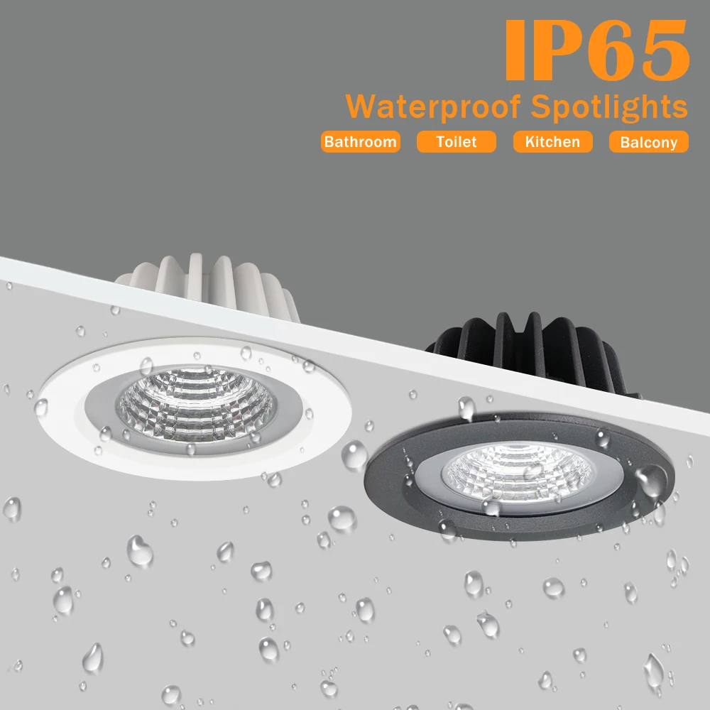 

LED Downlight Waterproof Ceiling Light Led Spotlight 7W 10W 15W Aluminum Recessed LED Ceiling Spots Lamp For Home Kitchen