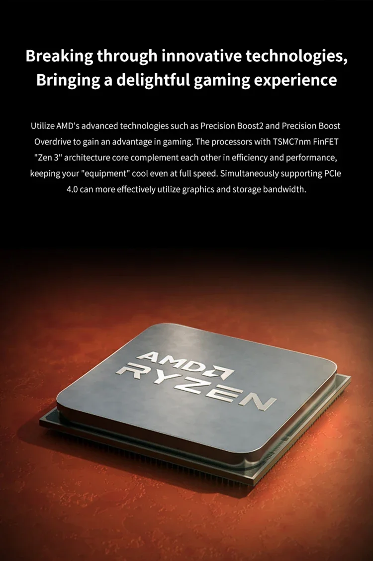 AMD Ryzen 7 5700X3D R7 5700X3D New 4.1 GHz 8-Core 16-Thread