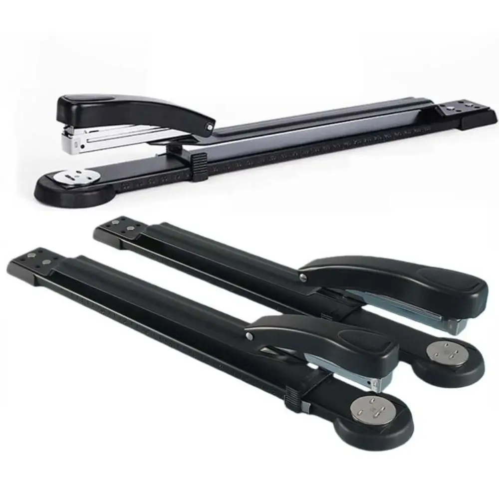 50-Sheet Capacity Long Reach Stapler Thickened Precision Scale Long Arm Stapler Metal Body Educational Paper Stapler For Booklet