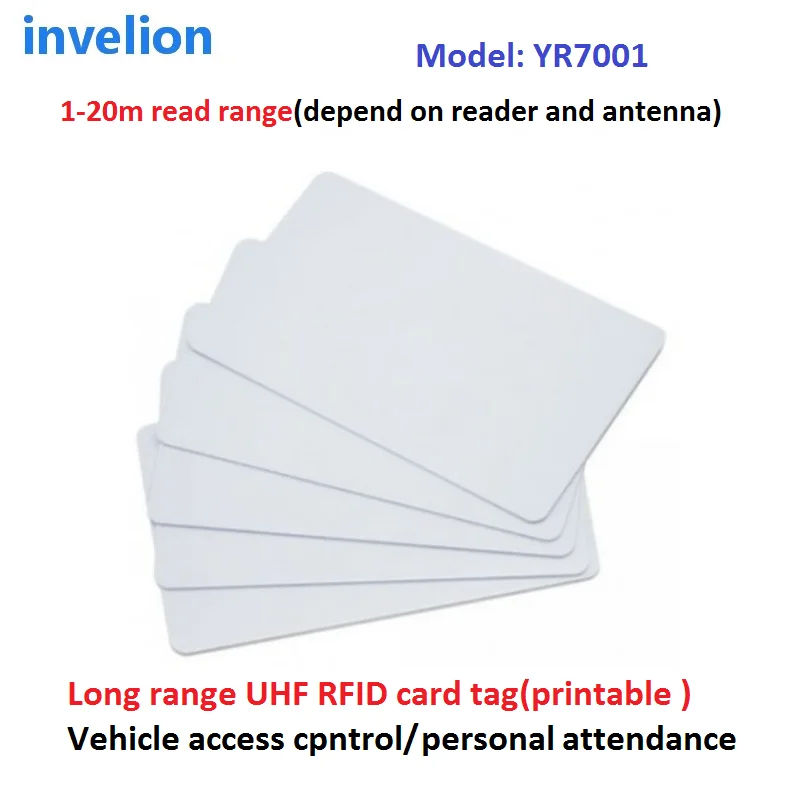 1000pcs/lot 860MHz-960MHz ISO180006C&EPC Gen2 UHF RFID long range PVC smart Card tag use for Vehicle and personnel management