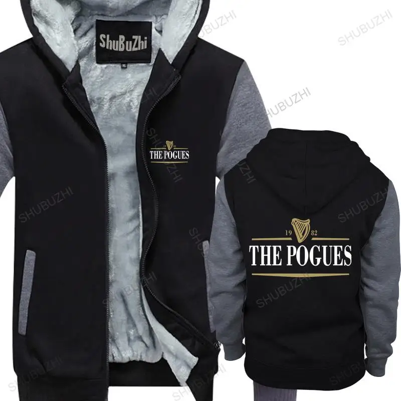 

new arrived men hoodies winter The Pogues jacket Irish Punk Rock Anarchy cotton fleece jacket for man thick hoody male coat