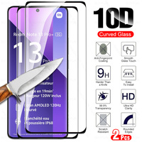 2 Pcs Vidrio Templado For Xiaomi Redmi Note 13 Pro+ 5G Curved Tempered Glass Screen Protector Note13 Pro Plus Crystal Templado