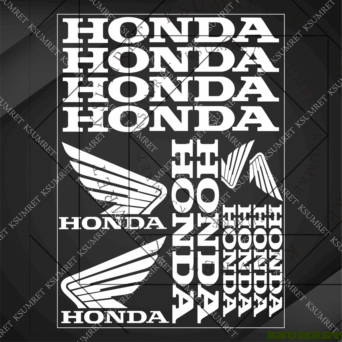 لهوندا دراجة نارية ملصق الشارات خوذة شعار مجموعة