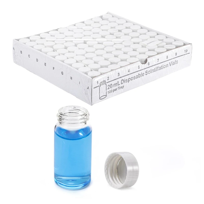 Scintillation Vials Liquid Scintillation Counting Vials Counting Vials, Borosilicate Glass Vials (100PCS)