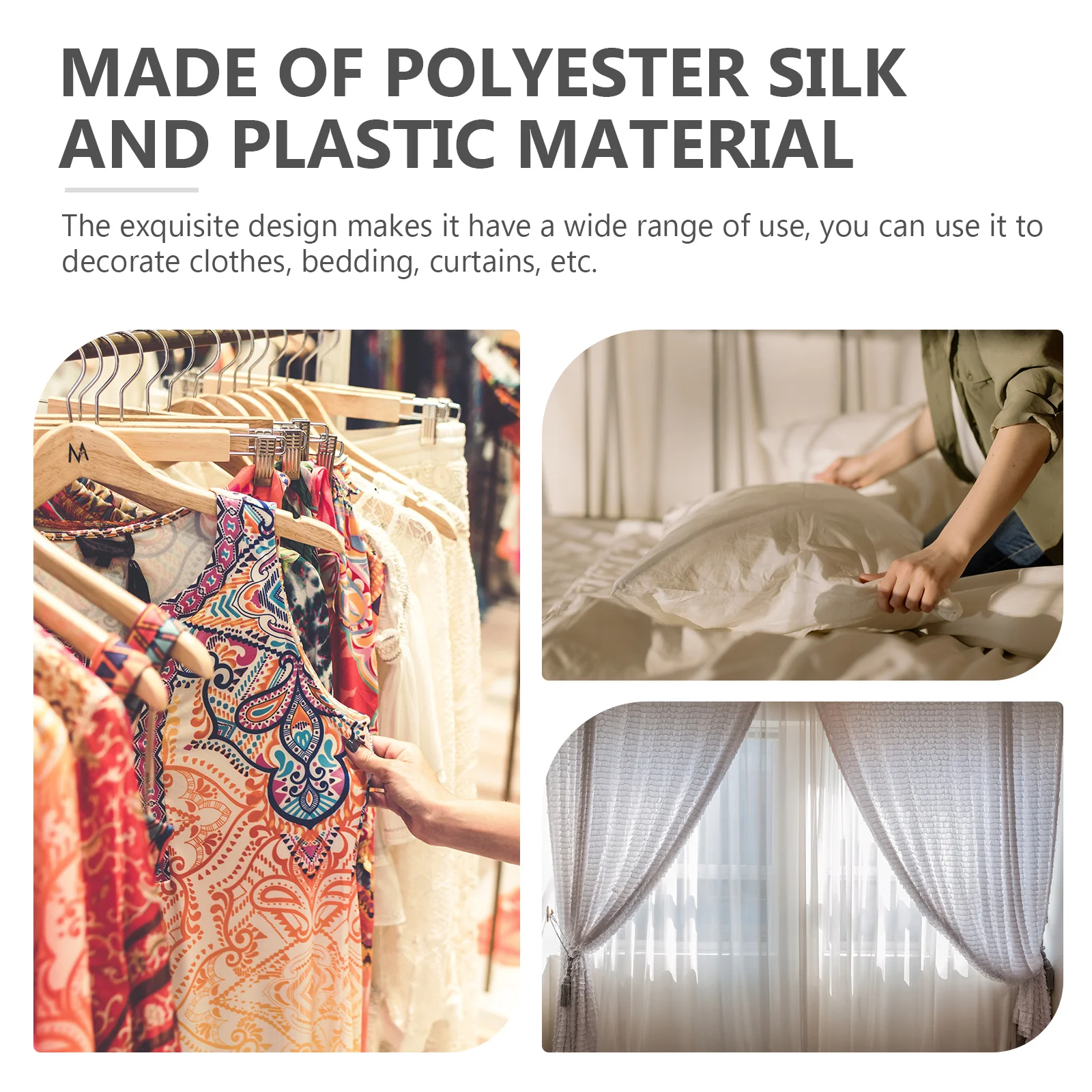 

1 Roll Household Bead Decor String for Door Window Curtain Christmas Tree Shopping Mall Display Decoration Door Bead