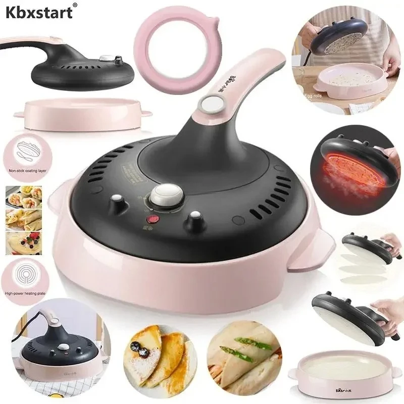 for 220V Auto Pancake Machine Household Small Biscuits Maker Electric Baking Pan 600W Spring Cake Roll Skin