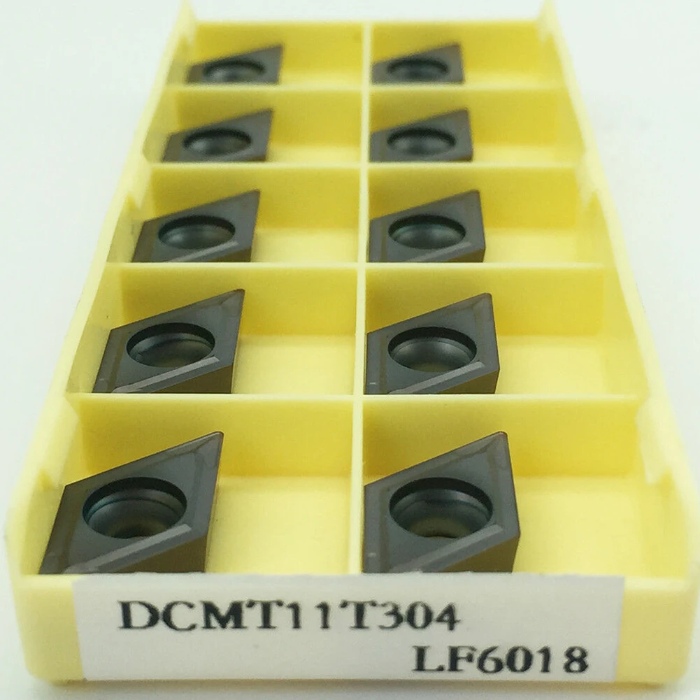 Immagine 6: Inserti in carburo pratici, 10 pezzi/scatola, accessori CNC DCMT11T304 LF6018, ricambi per tornitura domestica, pratici.