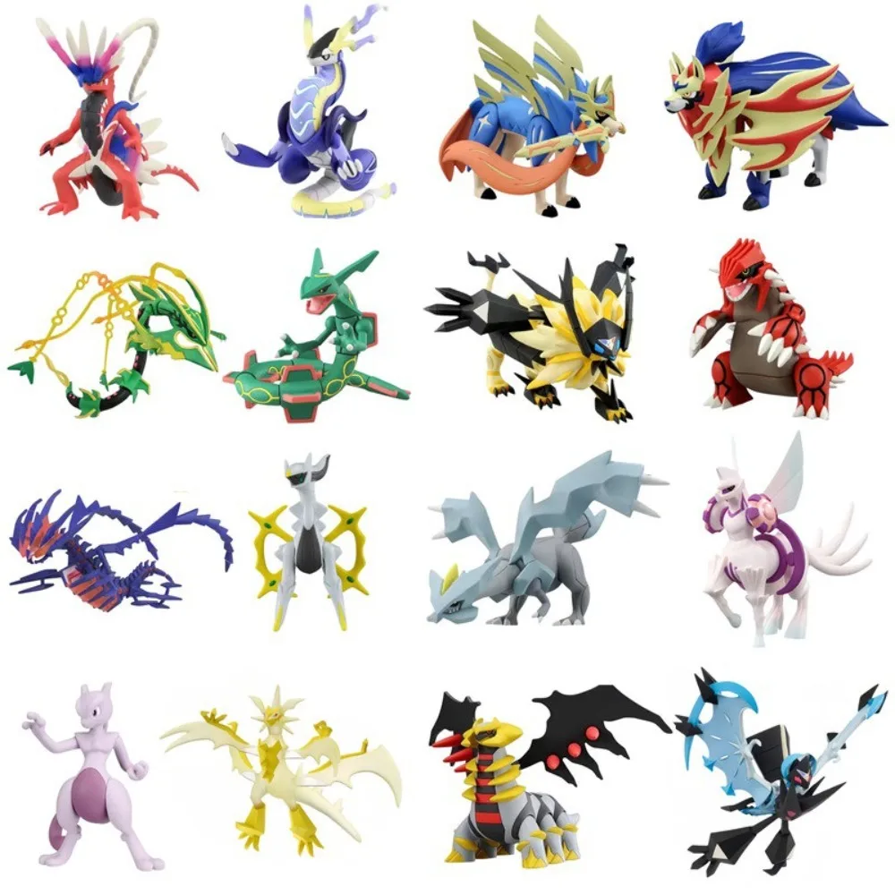 Anime Pokemon Kawaii Action Figures Pocket Monster Arceus Kyogre Xerneas Koraidon Genuine Series Model Toys Ornament Kids Gifts