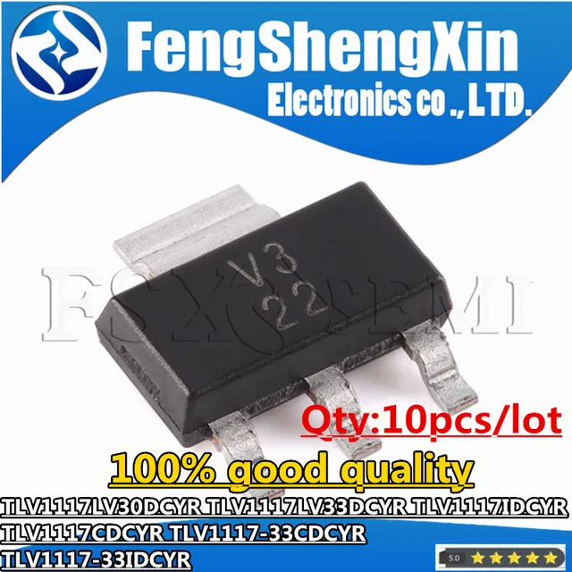 10 sztuk TLV1117LV30DCYR VU TLV1117LV33DCYR TJ TLV1117IDCYR V2 TLV1117CDCYR V4 TLV1117-33CDCYR V3 TLV1117-33IDCYR VS SOT223