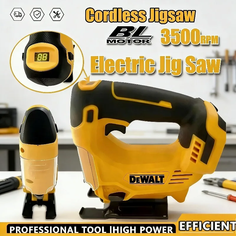 

Совместимый с Dewalt беспроводной портативный лобзик, многофункциональный электрический инструмент для резки и обработки дерева, работает от аккумулятора 18В