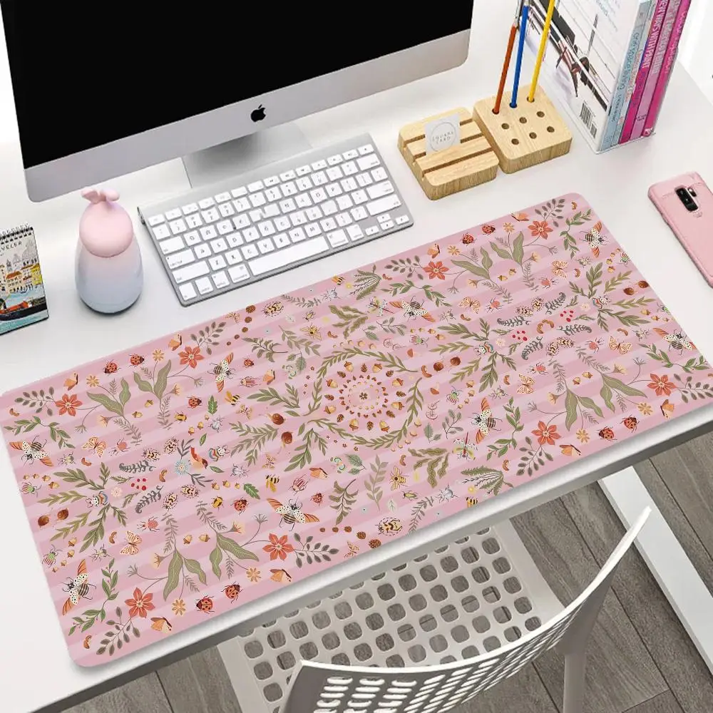 

Pink Persian floral design mousepad is suitable for gamers It is a high-quality computerPC accessory that is easy to clean