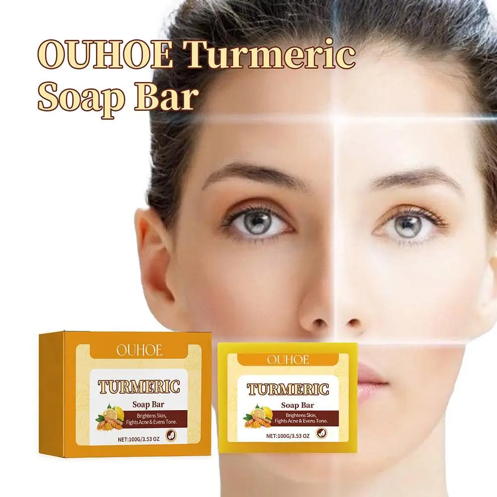 100g Turmeric Soap Acid Dark Spot Remover Soap Bars Moisturizing Soothing Gentle Cleanser Soap For Men Women All Skin Types T7r4