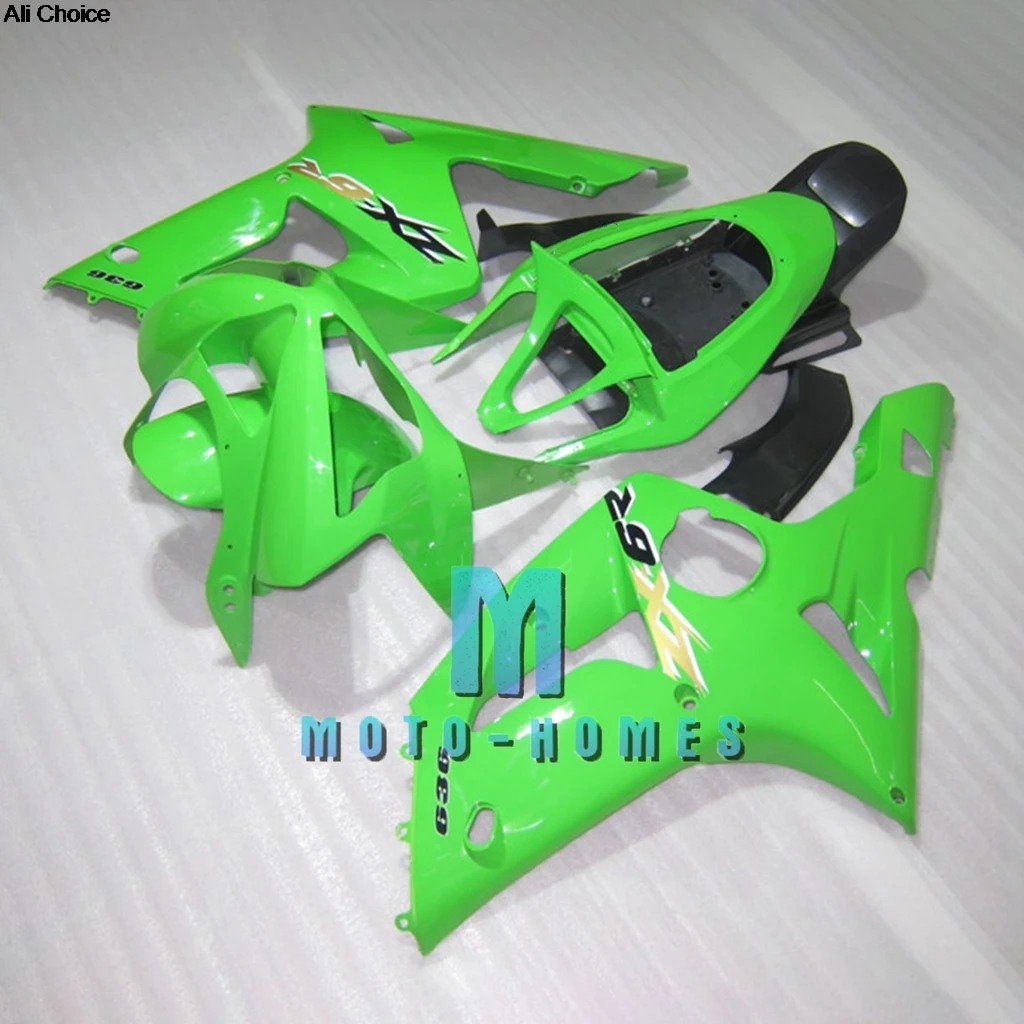 Chinese Fairing Kit for Kawasaki Ninja ZX6R 2003 2004 ZX-6R 636 03 04 100% Street RaceWrecked Rebuild Bike Green