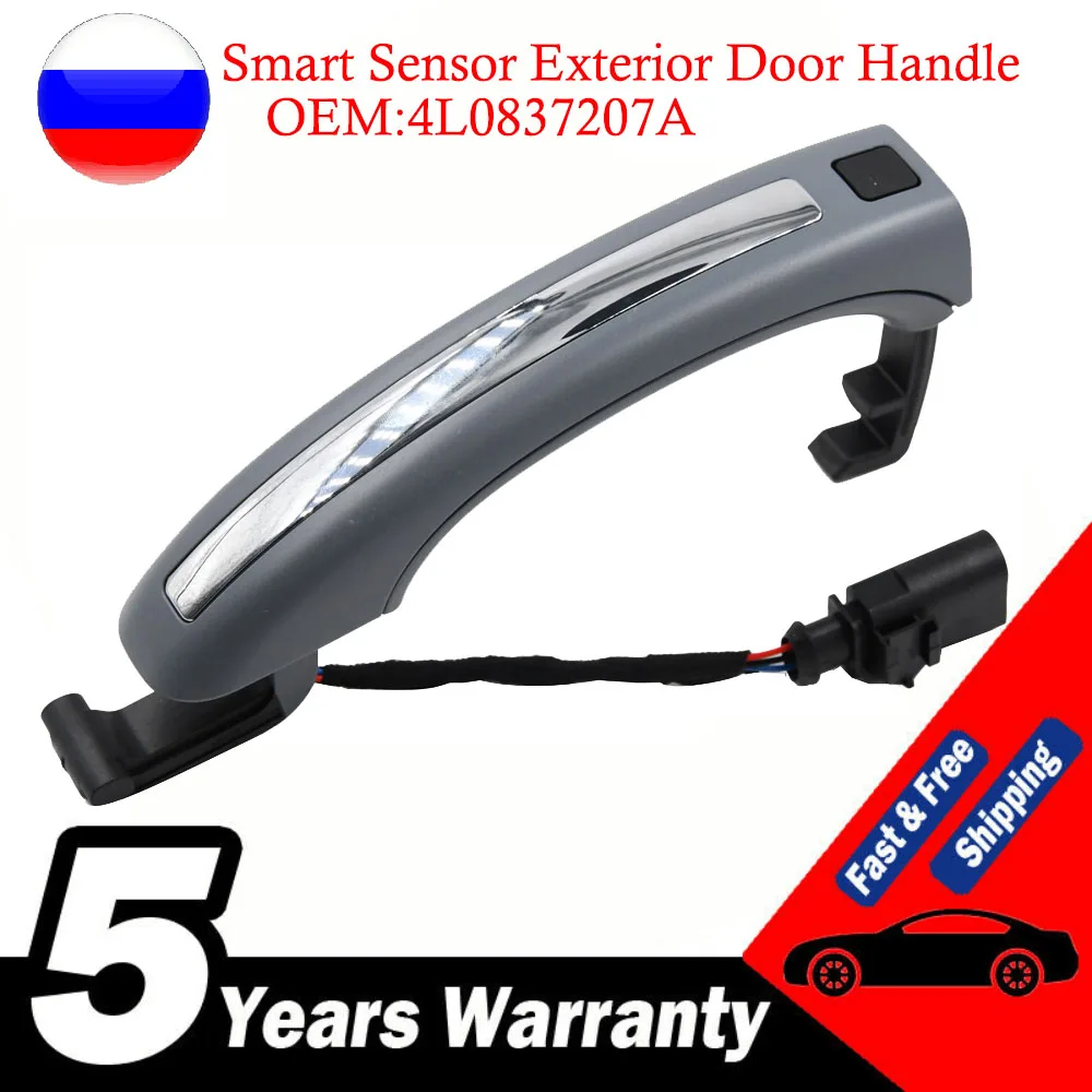 

New Blue Smart Sensor Exterior Door Handle For- Q7 2007-2015 4L0837207A 4L0837205A 4L0837205B