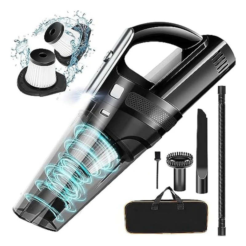 

Mini Car Vacuum Protable Rechargeable Car Vacuum Cleaner Cordless 8000PA Powerful Suction For Car Home And Office