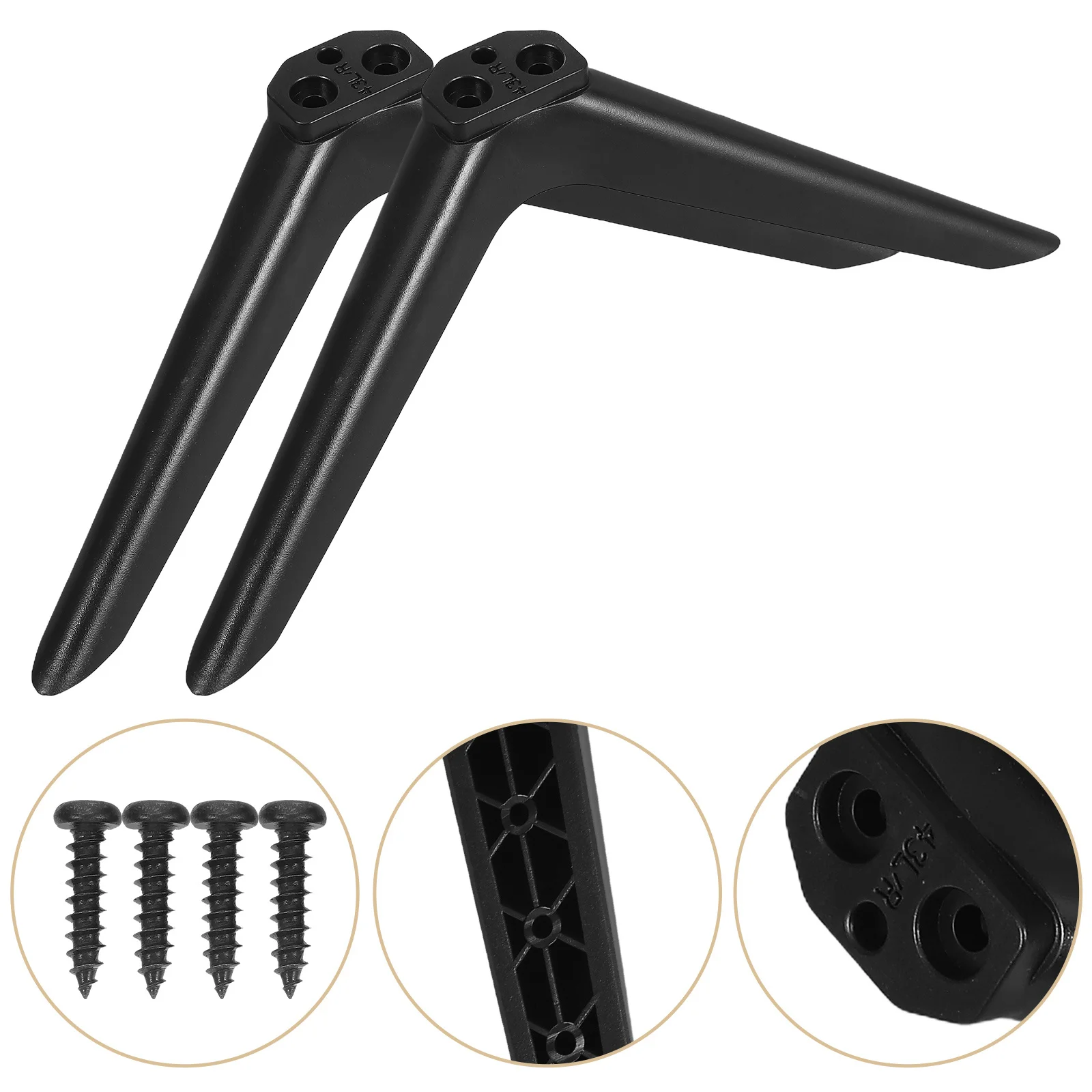 

2Pcs Universal Stand Base Plastic Stable Replacement Legs for 37-43 Inch Screen Bedroom Living Room Freestanding Holder