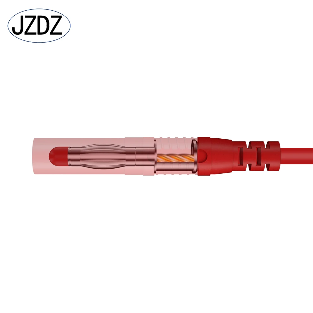 JZDZ 10pcs 4mm Safety Shrouded Banana Plug Solder In line DIY assembly Test leads Electrical connectors J.10041