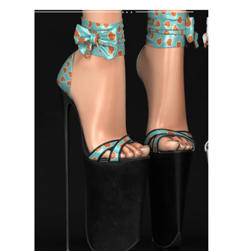 

Polka Dot Pattern Bow Knot Sandals Peep Toe Thin High Heel Fashion Sexy Cool Summer Big Size 2025 Woman Shoes Zapatillas Mujer