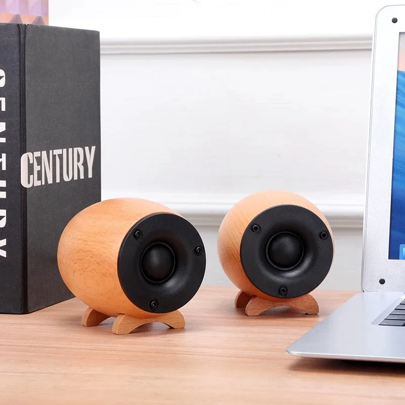 Altavoz pequeño de madera maciza, altavoz tweeter de grado de audio, retro, profesional de madera, compensación ultraalta, mini audio pequeño
