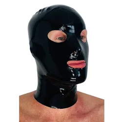 Capuche populaire en latex Masque de couverture complète en caoutchouc Pièce de sauna faite à la main S-LM306