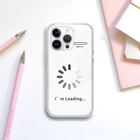 I'm Loading Transparent Phone Case For Samsung S21 S22 S23 S24 PLUS ULTRA A04 A14 A23 A31 A34 A35 5G Shell