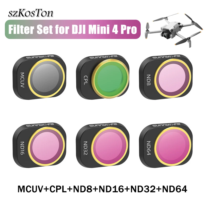 Filterset für DJI Lito X1/Neo 2/Mini 5 Pro/Mini 4 Pro/Filp ND MCUV CPL Filter Blendschutz Optisches Glas Linsenzubehör – Detail 7