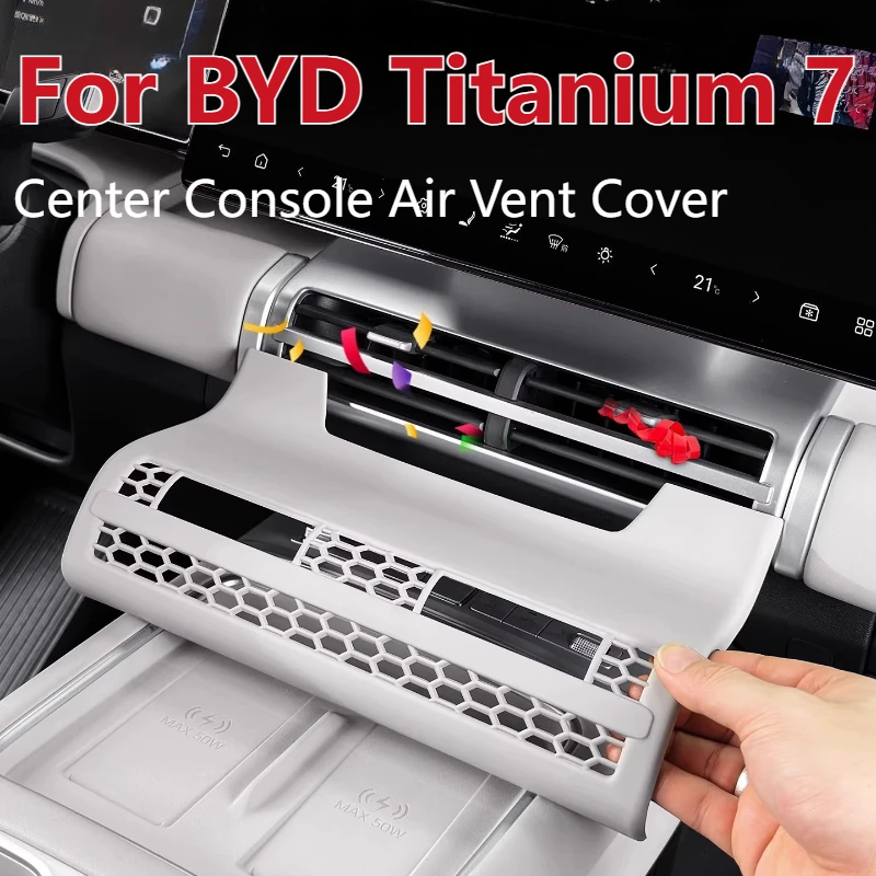 

For BYD Leopard Titanium 7 Center Console Air Vent Anti Blocking Cover Dashboard AC Vent Protective Trim
