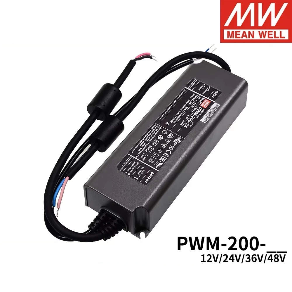 Imagem -04 - Mean Well Ip67 Impermeável Pfc Pwm20012 Pwm-200-24 Pwm-200-12kn Pwm-200-24kn Pwm-20036kn Pwm-200-24da2