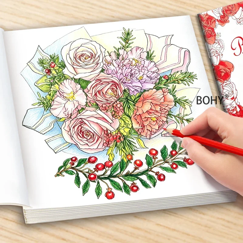 1 Large-sized Retro Palace Fairy Tale Coloring Book, 24 Pages, for Adults To Relax At Home, and Enhance Focus, An Exquisite Gift