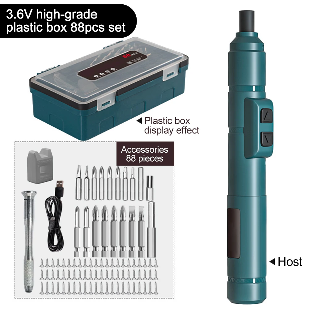 Mini Electric Screwdriver Set Tools 250r/min USB Cordless Rechargeable Screwdrivers and Impact Drill With Screw Bits Kits Set