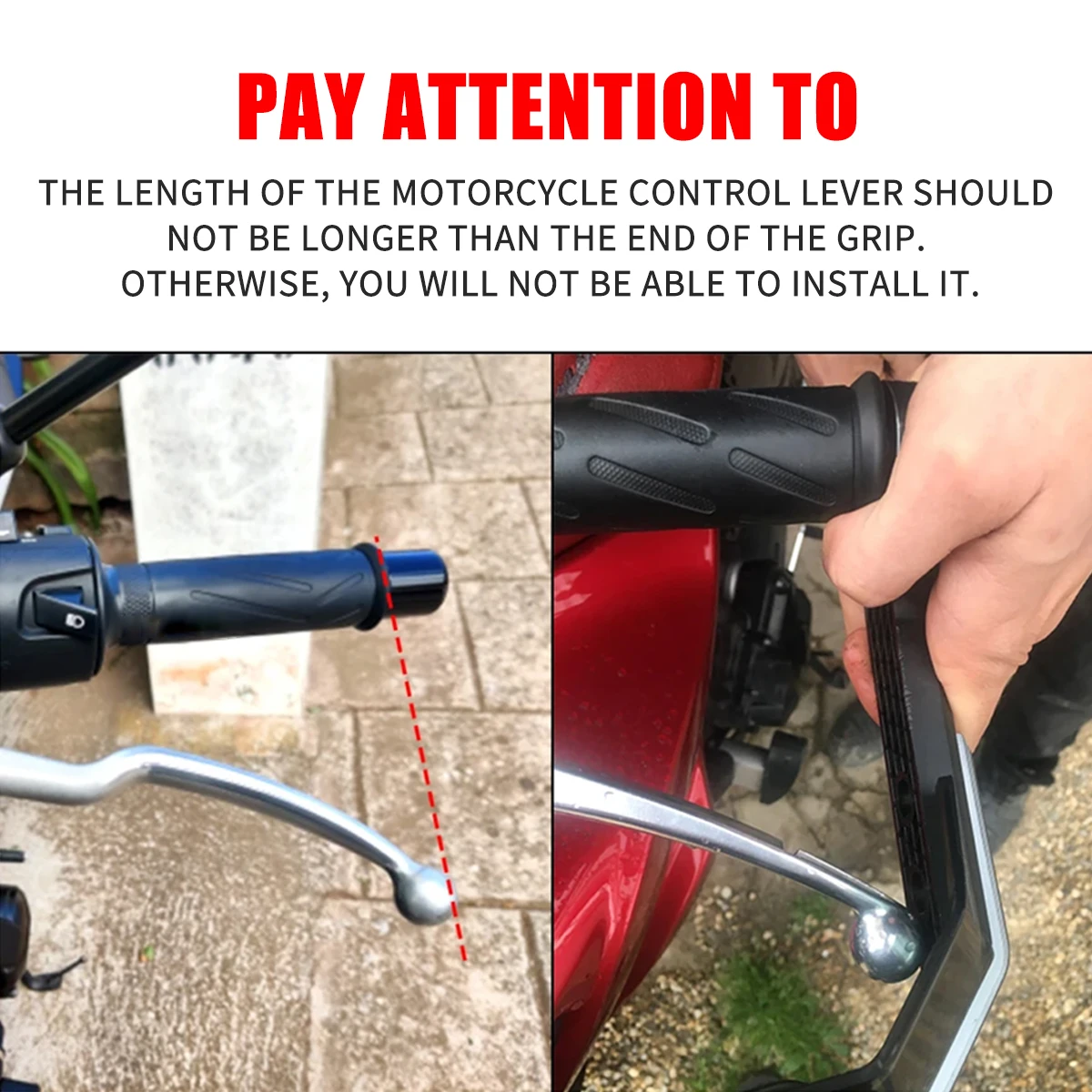 1Pair Motorcycle Hand Guards Wind Shield Protective Cover Handlebar Protection Aluminum Alloy ABS Handguard Accessories view 4