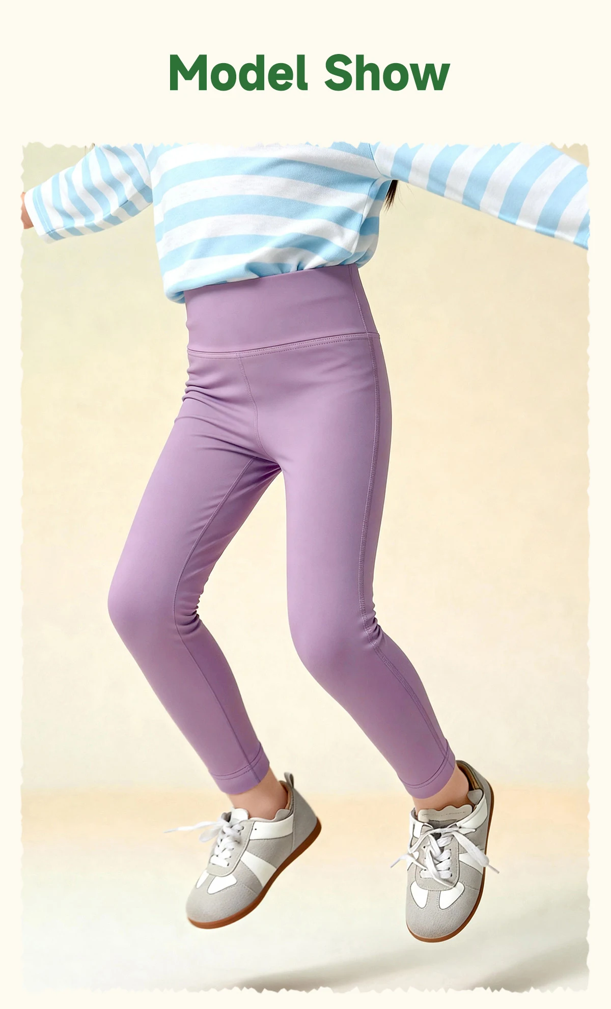 Amila 2026 Frühlings-Mädchenunterhose, hohe Elastizität, nicht verformbar, vielseitige Yogahose, Kinderbekleidung, Hose – Detail 8