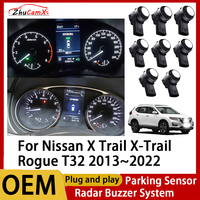 ZhuCamX Front Rear Parking Sensor Assistance Backup Radar Buzzer System for Nissan X Trail X-Trail Rogue T32 2013~2022