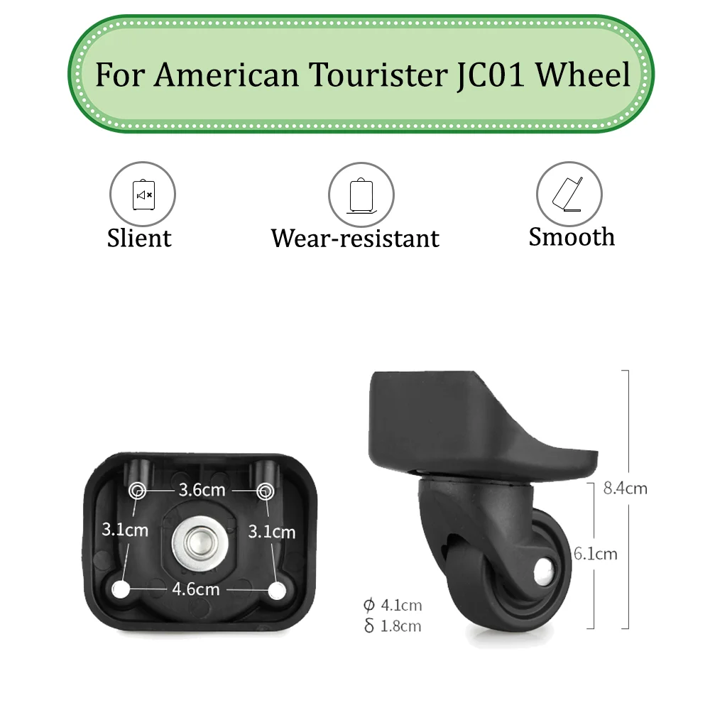 

For American Tourister JC01 Universal Wheel Replacement Suitcase Silent Smooth Shock Absorbing Durable Wheel Accessories Wheels