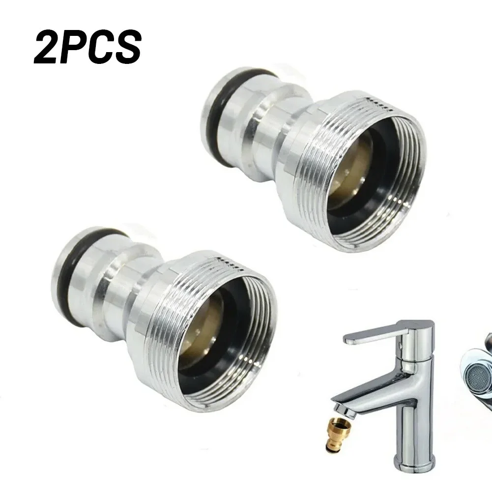 2pcs Thread Connectors Faucet Adapter Garden Irrigation Watering Hose Brass Plug-In Coupling M22 IG M 24 Connection Parts