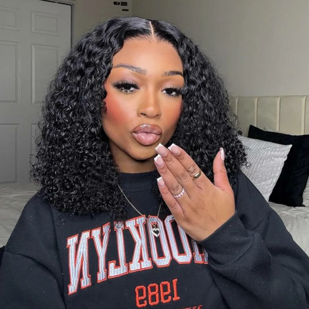 

Glueless Deep Wave Bob Wig 13x4 13x6 HD Lace Front Wig Brazilian Human Hair Wear and Go Short Bob For Black Women Ready To Wear