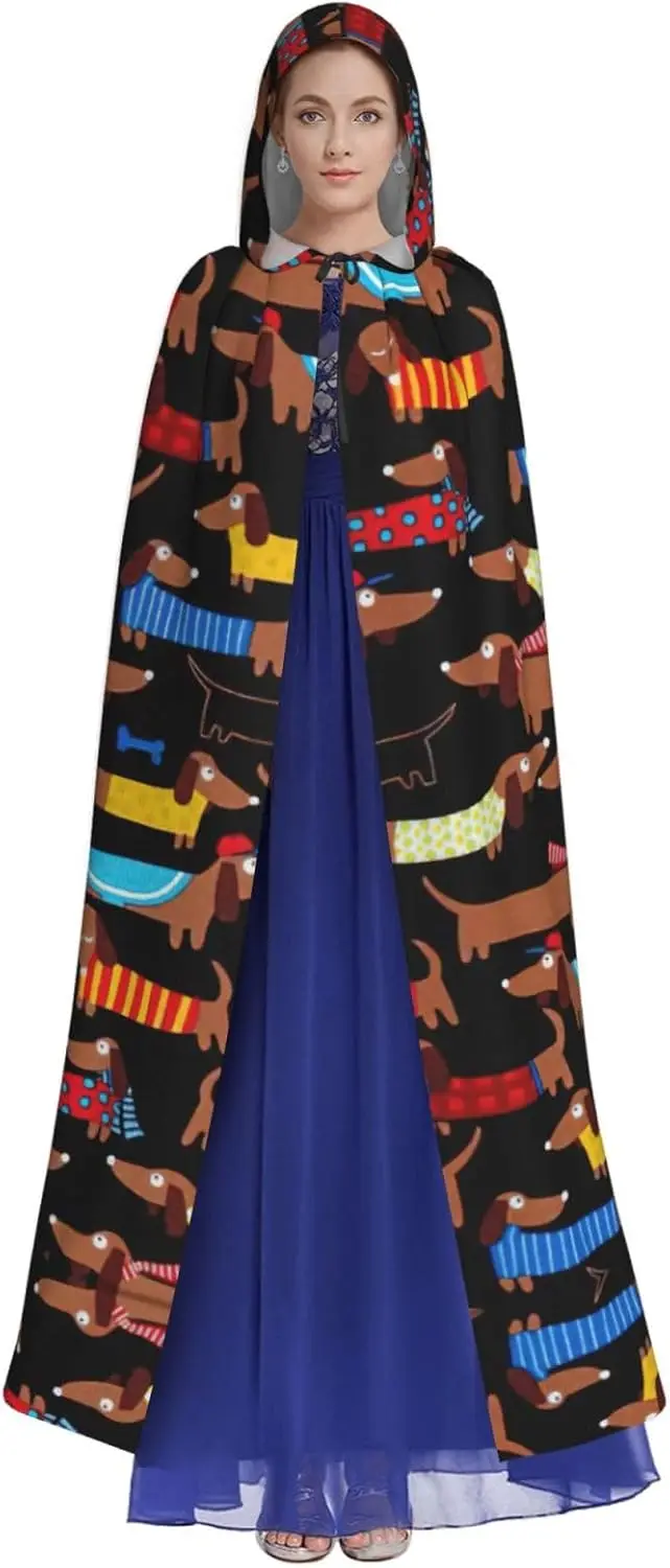 I-Love-My-Dog-Dachshunds-print-Adult-Hooded-Cape-Carnival-Festival-Cape-Cosplay-Robe-Costume-party-Gothic-Carnival