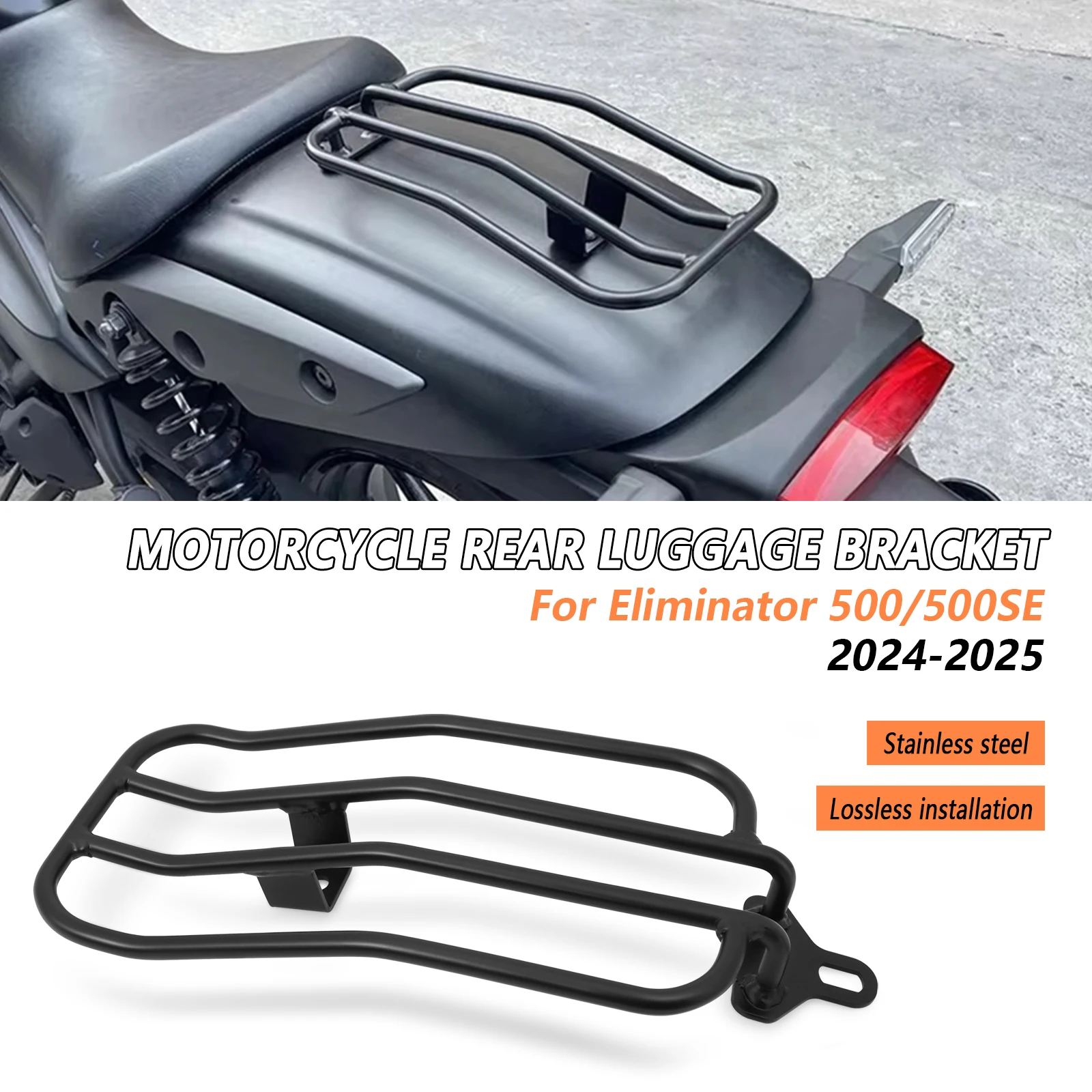 

Новые аксессуары для мотоциклов, задняя полка для багажника на сиденье Solo, поддерживающая полка для Kawasaki Eliminator 500 500SE 2024-2025