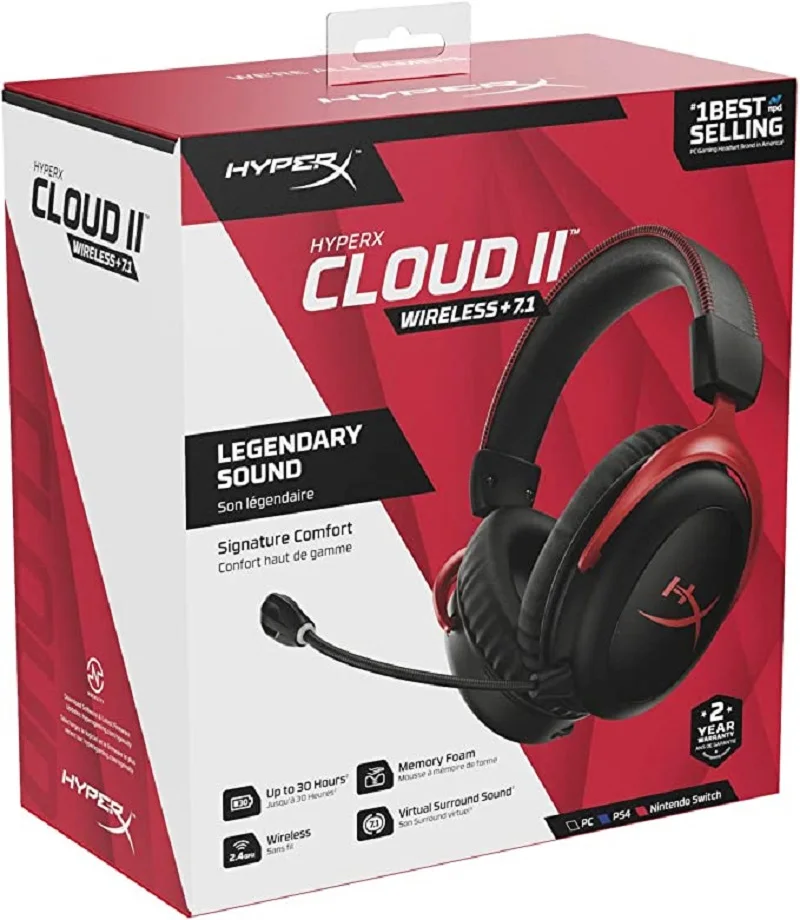 Hyperx Felleg 2 II Játék Fejhallgató Ribillió cancelling 7.1 Körülvesz vmivel Számítógépezik headse Fülhallgató microph vezetékes headse számára PC PS4