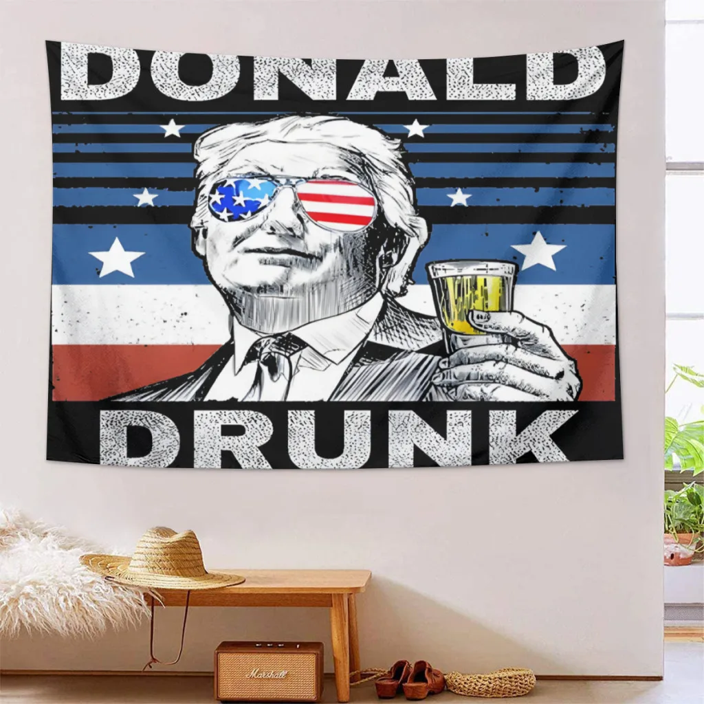 Donald Drunk Tapestry Home Decoration Bedroom Colored Tapestry Living Aesthetic Macrame Wall Hanging