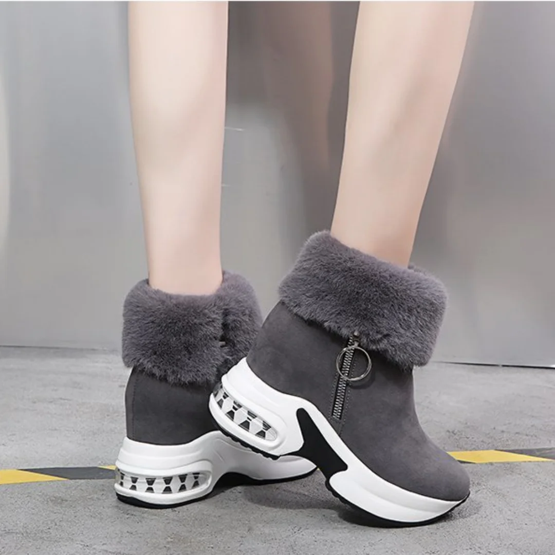 Winter Women Warm Sneakers Platform Snow Boots 2024 Ankle Boots Female Causal Shoes Ankle Boots for Women Lace-up Ladies Boots