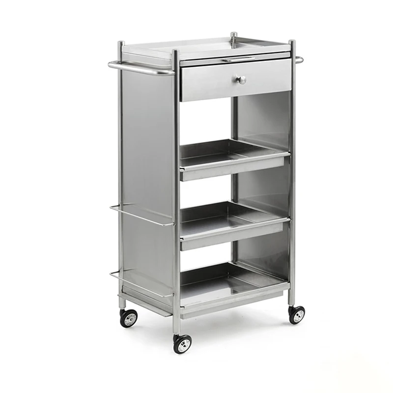 Designer Beauty Salon Trolley Stainless Metal Hospitality Salon Trolley Manicure Carrito De Bar Multifuncional Furniture Fg19