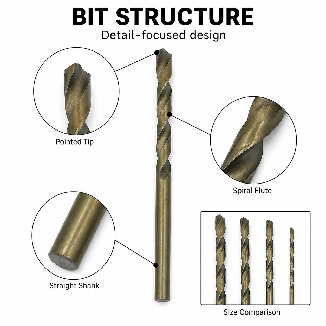 19PCS 1-10mm HSS Titanium Twist Drill Bit Set Sharp Wear Resistant Drill Bits For DIY Workshop Wood Metal Plastic Drilling